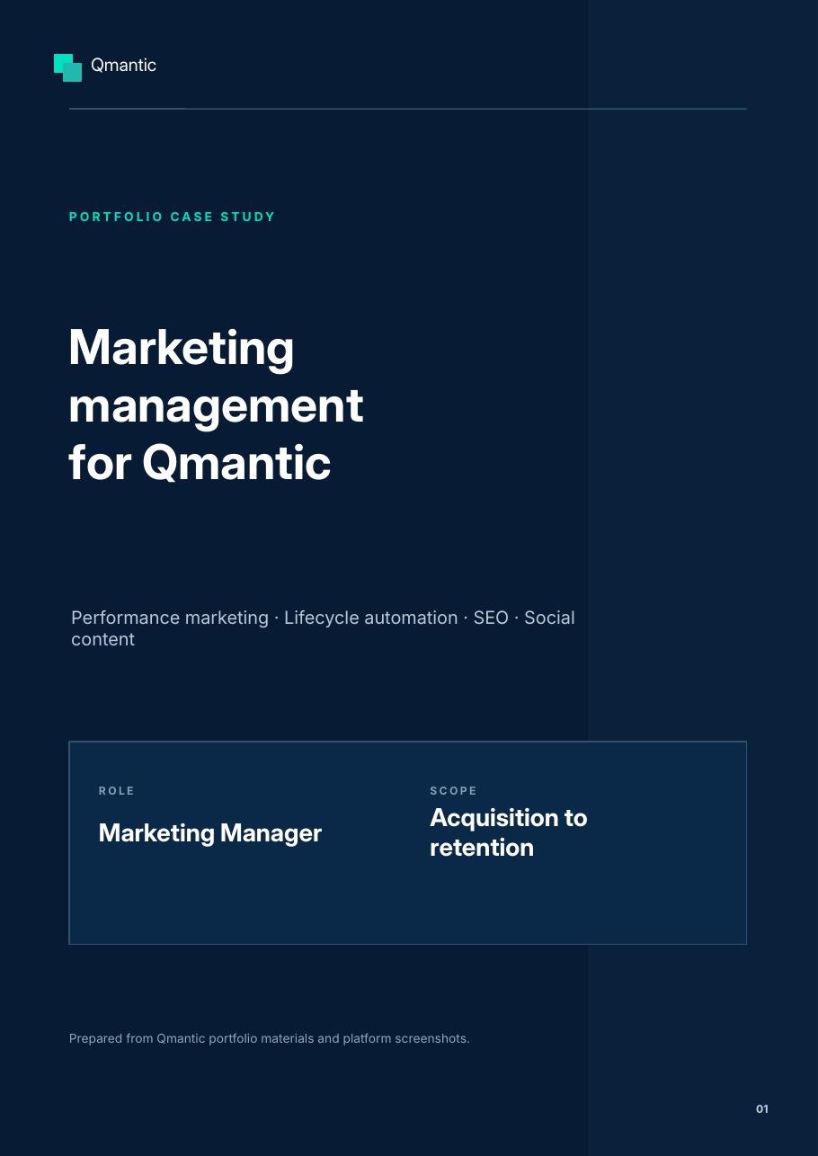 Qmantic marketing-management case-study cover